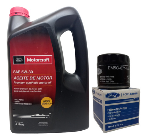 Kit De Filtro De Aceite Ford Ecosport Kinetic 1.6 1.5 + 5w30