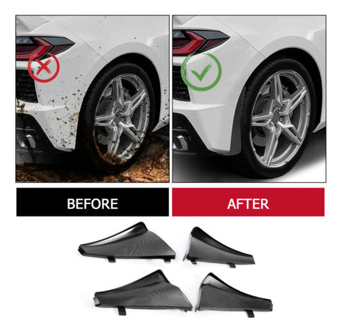 Extended Front Rear Splash Guard Mud Flaps For Corvette Ccd