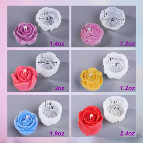 Moldes De Silicona Para Hacer Velas De Flores En Cera
