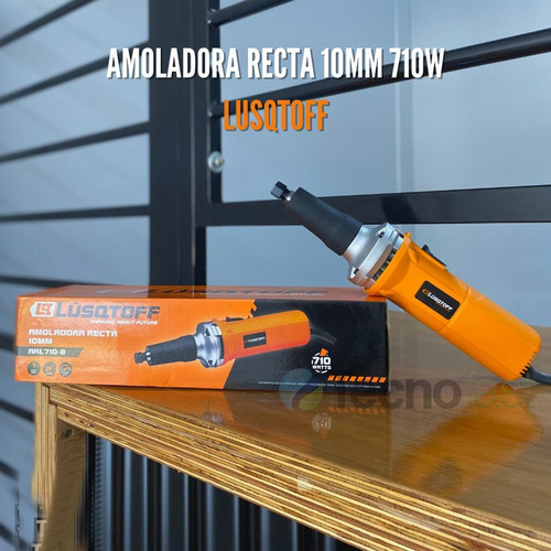 Amoladora recta Lüsqtoff ARL710-8 de 50 Hz color naranja 710 W 220 V + accesorios