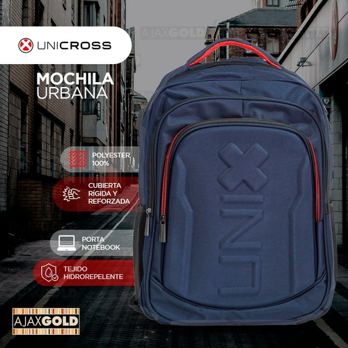 Imagen 2 de 10 de Mochila Porta Notebook Urbana Usb Grande Reforzada Premium