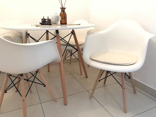 Almohadón Sillon Eames Lienzo Pack 4 Unid Espuma 3cm