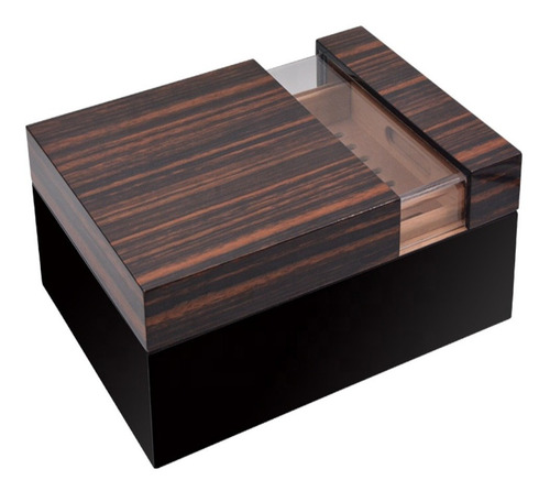 Humidor Habanos 50 Cigarros Cubanos Higrómetro Nogal Cedro