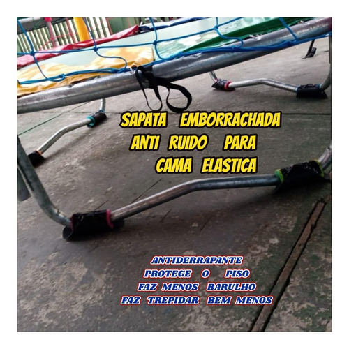 Pés Emborrachado Antiderrapante Para Pula Pula Kit C/08