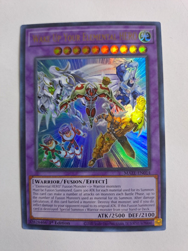 Wake Up Your Elemental Hero Maze-en014 Ultra Rare Yugioh (Usado)
