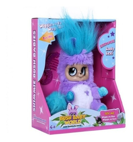 Imagen 2 de 8 de Bush Baby World En Caja Con Peine Y Brillos Lila Kreker
