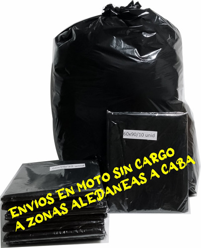 100 Bolsas Residuo Consorcio  60 X 90 Reforzadas 35 Micrones