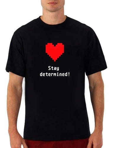 Imagem 1 de 1 de Camiseta Game Stay Determined / Undertale - 100% Algodão