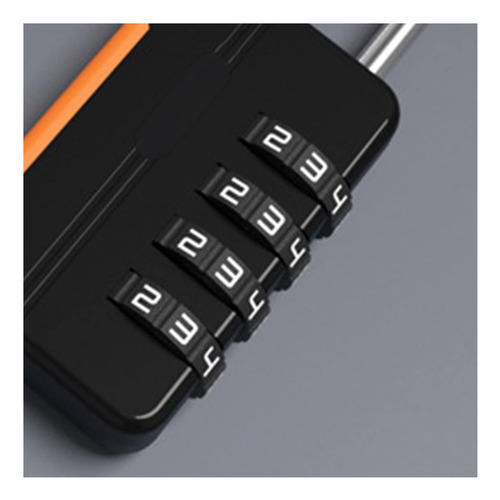 Mini Candado Para Seguridad Con Combinación De 4 Números Color Negro