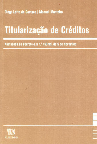 Libro Titularizacao De Creditos 1 Ed De Campos Diogo Leite D