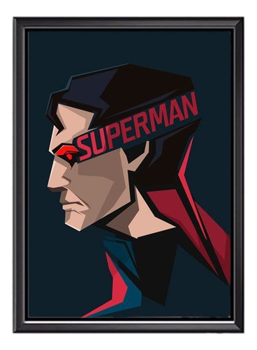 Quadro Poster Minimalista Face Superman