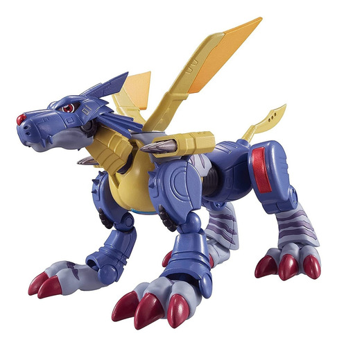 Digimon Shodo - Figura De Accin De Garurumon De Metal De 3.5