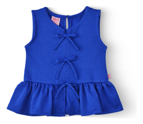 Blusa Con Tres Moños Al Frente Niña Flory 0064