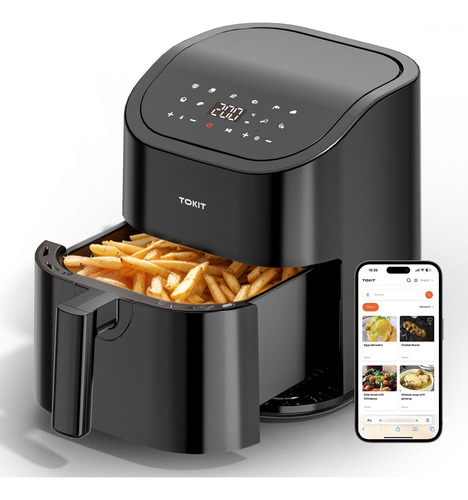 Freidora De Aire Compacta 4.8 Litros 10 Funciones Recetas En