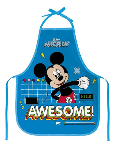 Avental Infantil Escolar Estampado Mickey Dac