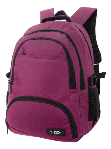 Mochila Mujer Hombre Urbana Porta Notebook Gym Universitaria Color Bordó Diseño De La Tela Liso