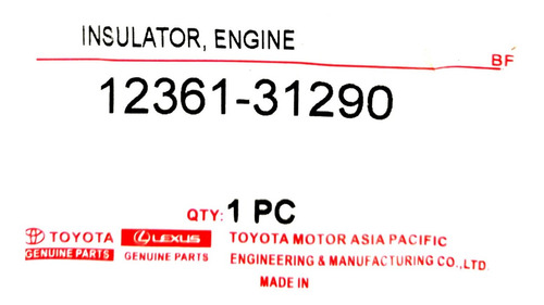 Base Motor Toyota Meru Prado Importada 4runner 4.0 2010-2021