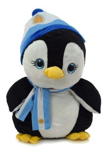 Peluche Pinguino Argentino Gorro Y Bufanda 45 Cm Tm1 4167