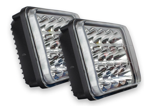 Par Faros Led 4x6 Alta Y Baja H4 45w Barra C/base Unidad