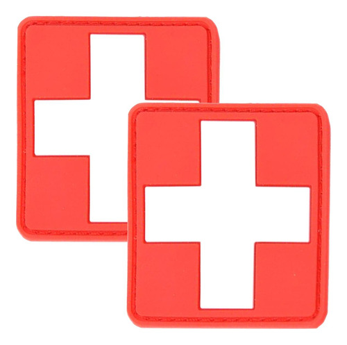 Goma Y Velcro Bnadera De Suiza, Mxmde-002, 2 Parches,red Cro