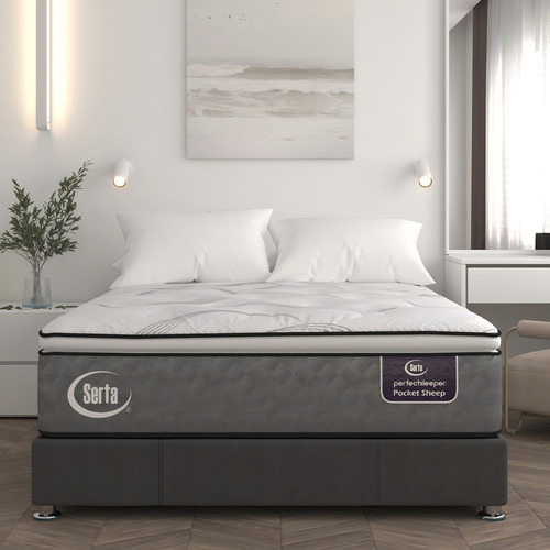 Colchón Individual Serta Tecnologia Natural Foam Con Resortes Individuales, Soport De Alta Densidad Y Máximo Confort Fresco Y Suave