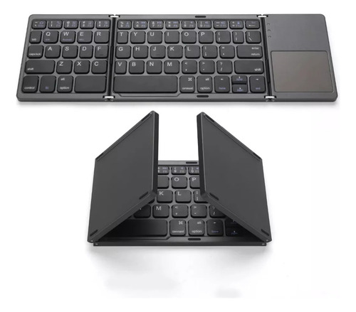 Teclado Plegable Inalámbrico Touchpad Mk-1008