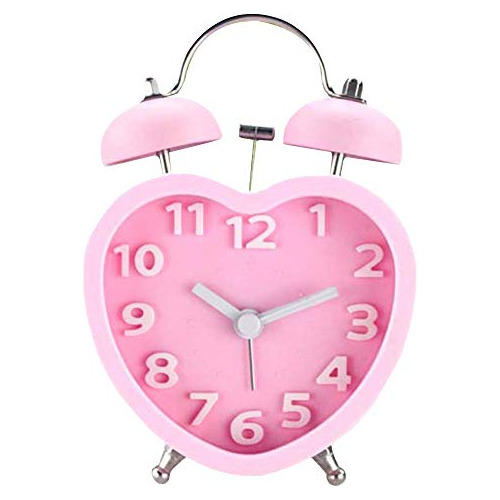 Reloj Despertador De Doble Campana De 3.0 In En Forma De Cor