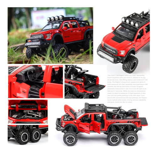 Imagen 5 de 6 de Ford Raptor F150 Tuning Edition Miniatura Metal Autos 1:28