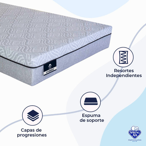 Colchón En Caja Individual Spring Air Dreams In A Box Hybrid Confort Intermedio