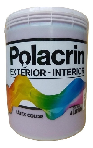 Látex Color Interior Exterior Polacrin 4 Litros