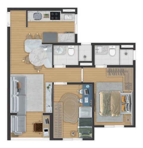 Excelênte Oportunidade De Morar Ou Investir No Centro De Sbc Em Condominio Clube Com Apartamentos De 1 E 2 Dormitórios Com Varanda E Vaga De Garagem