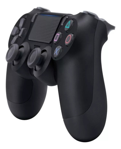 Joystick Genérico Doubleshock 4 Negro Compatible Ps4 Inalámbrico + Cable Carga