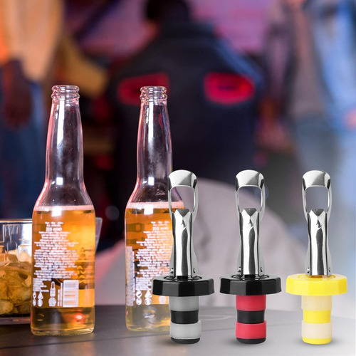 6pcs Tapones De Vino Reutilizables, Tapones De Silicona...