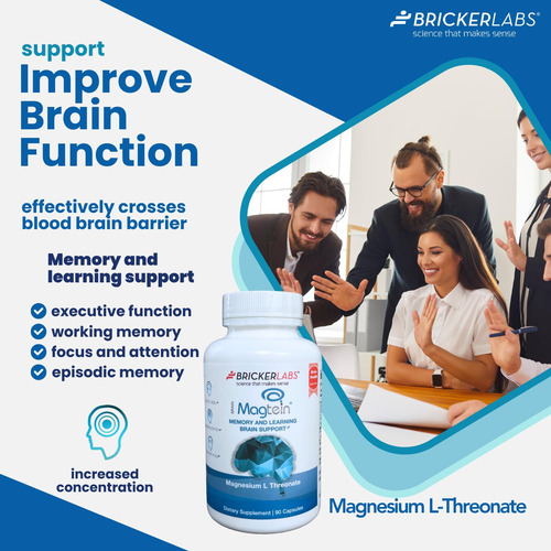 Suplemento Bricker Labs Magtein Magnésio L Treonato 90 Ct