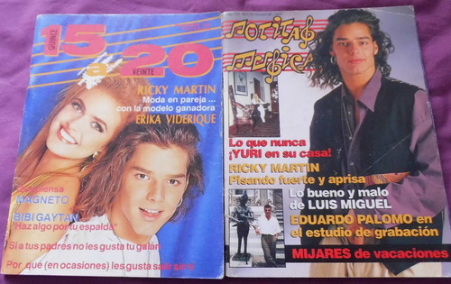 Revista 15 A 20 Y Notitas Musicales Ricky Martin Bibi Gaytan