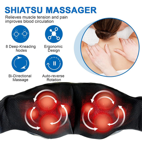 Masajeador De Cuello Y Hombros Con Masaje Térmico De Espalda