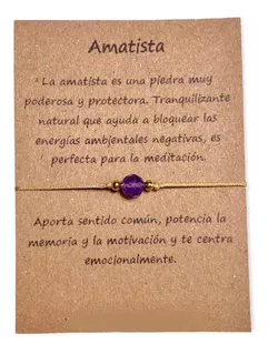 Pulsera Amatista Cuarzo Natural Original Chakras Yoga