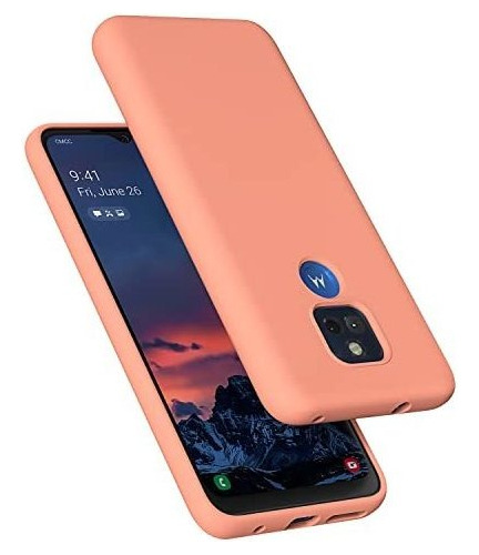 Funda Para Moto G Play 2021 A Prueba De Golpes Color Papaya