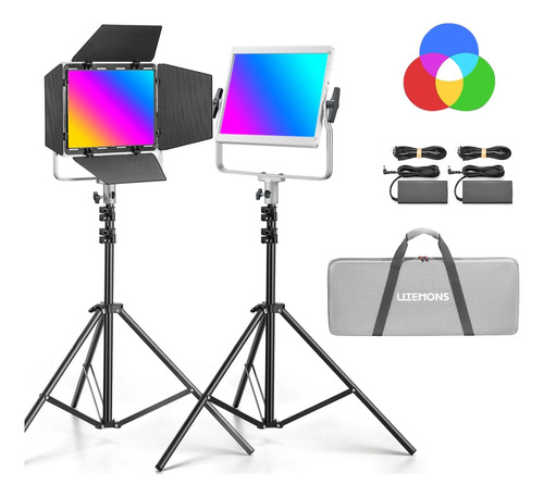 Kit De Luz Rgb Led Para Panel Con Control, Paquete De 2 Luce