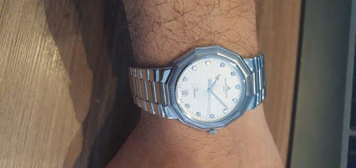 Relógio Suíço Baume Et Mercier Riviera Masculino Aço Branco