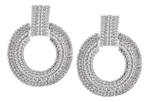 Pendientes Colgantes Para Mujer Pendientes Metálicos Plata