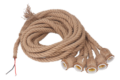 Cordón Colgante De Cuerda De Cáñamo Vintage De 6.5 Pies Y 5