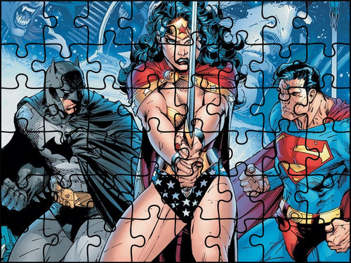 Rompecabezas Batman Superman Mujer Maravilla 48 Piezas X
