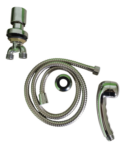 Kit Registro Metal + Ducha Para Lavatório De Salão De Beleza