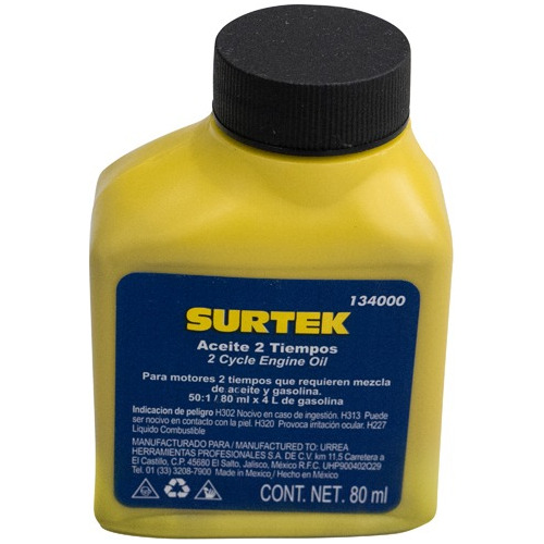 Aceite Semi Sintético Dos Tiempos, 80 Ml Surtek