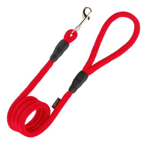 Gooby Mesh Leash - Red, 4 Ft - Correa De Malla Transpirable