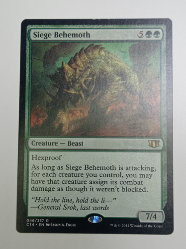 Carta Magic Siege Behemoth [c14] Mtg Beast