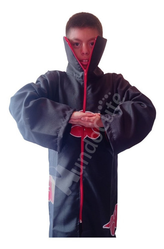 Imagen 2 de 3 de Disfraz Naruto Capa Clan Uchiha Cosplay Niño Adulto Unisex
