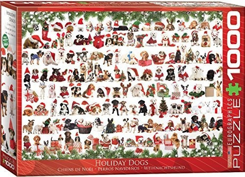 Rompecabezas De Cachorros De Navidad Eurographics (1000 Piez