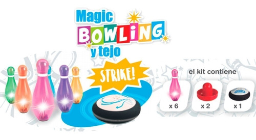 Magic Bowling Y Tejo 2 Juegos En 1 Con Luz Y Sonido